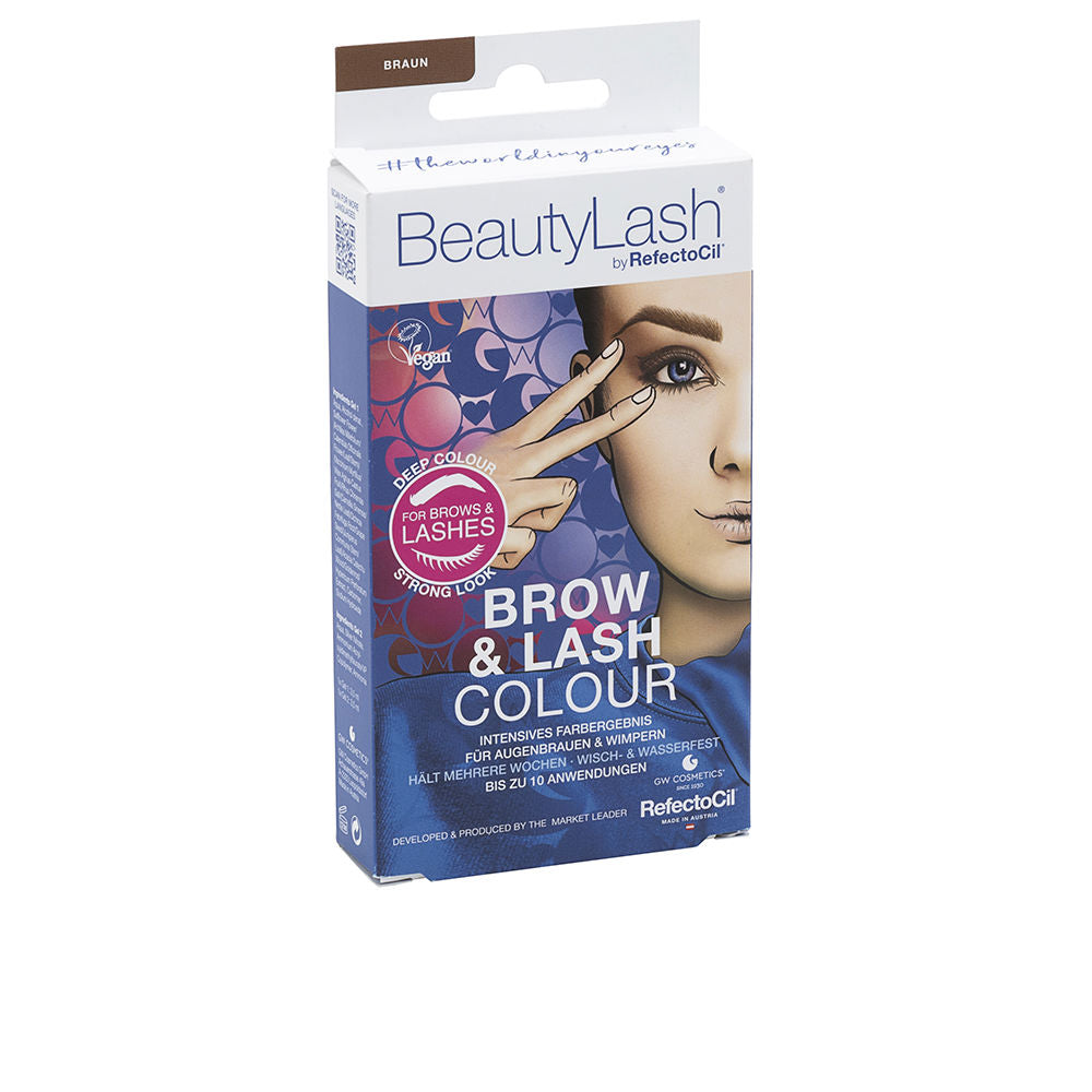 BEAUTYLASH BROW &amp; LASH COLOUR eyebrow and eyelash tint kit #Medium Brown 1 unit