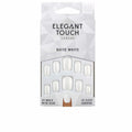 POLISHED COLOUR nails with glue squoval #quite white