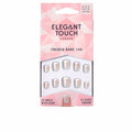 FRENCH bare nails with glue square #144-XS 24 u