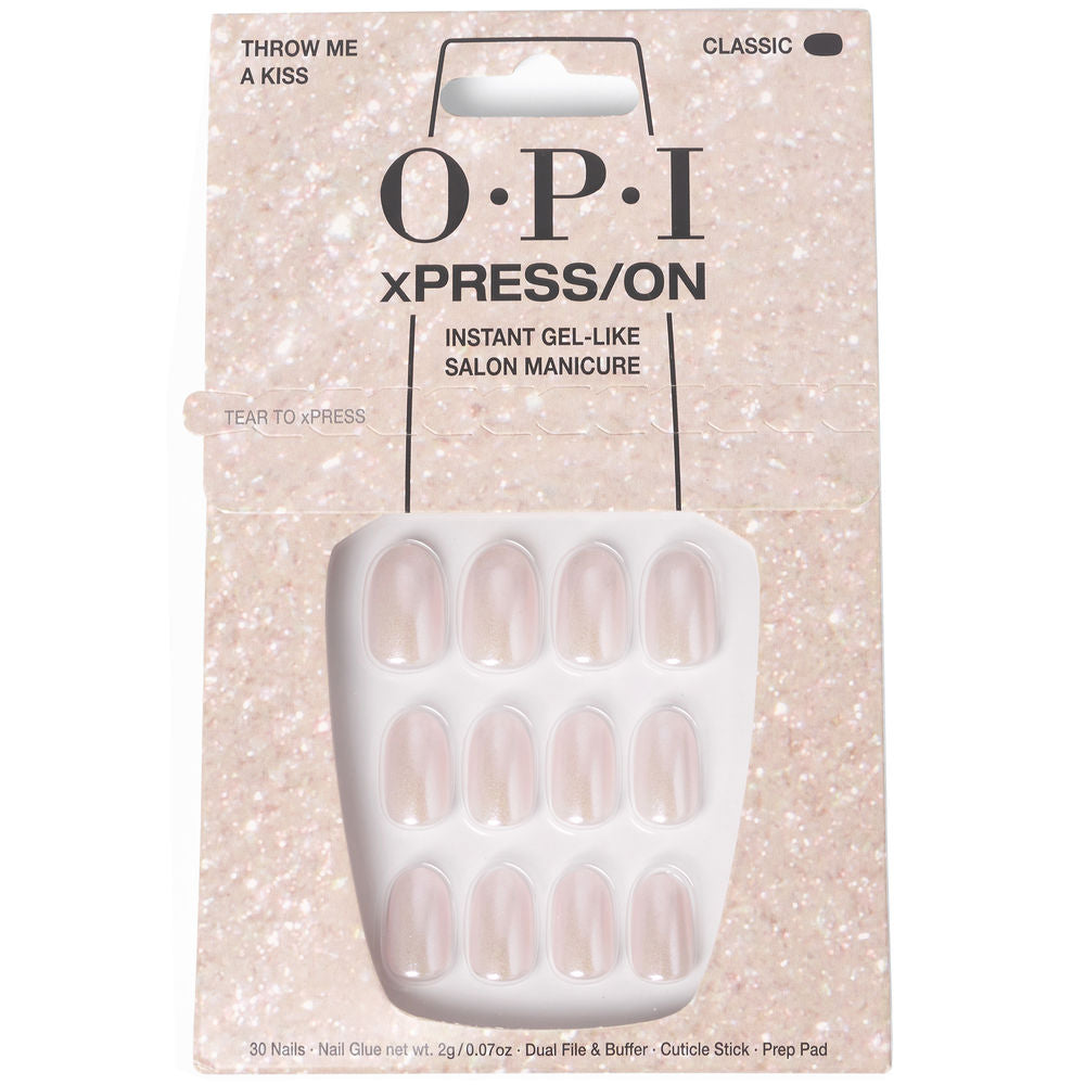 OPI xPRESS/ON Artificial Nails Iconic Shades #Throw Me a Kiss 30 units